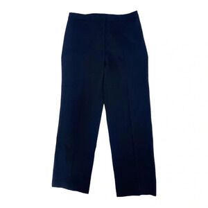 Eileen Fisher Relaxed Straight High Rise Wool Blend Trouser Pants Neutral Preppy